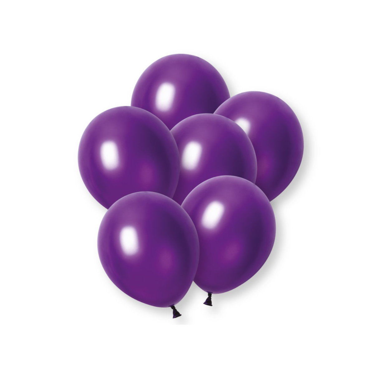 Plain Dark Purple Pearl Latex Balloons - Inflation Options