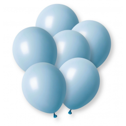 Plain Pastel Blue Latex Balloons - Inflation Options
