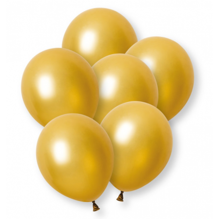 Plain Gold Pearl Latex Balloons - Inflation Options