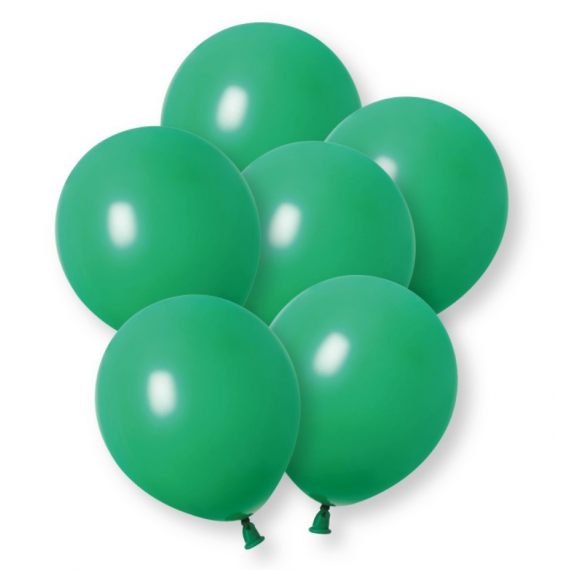Plain Green Latex Balloons - Inflation Options