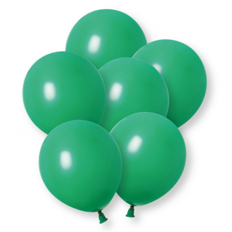 Plain Green Latex Balloons - Inflation Options