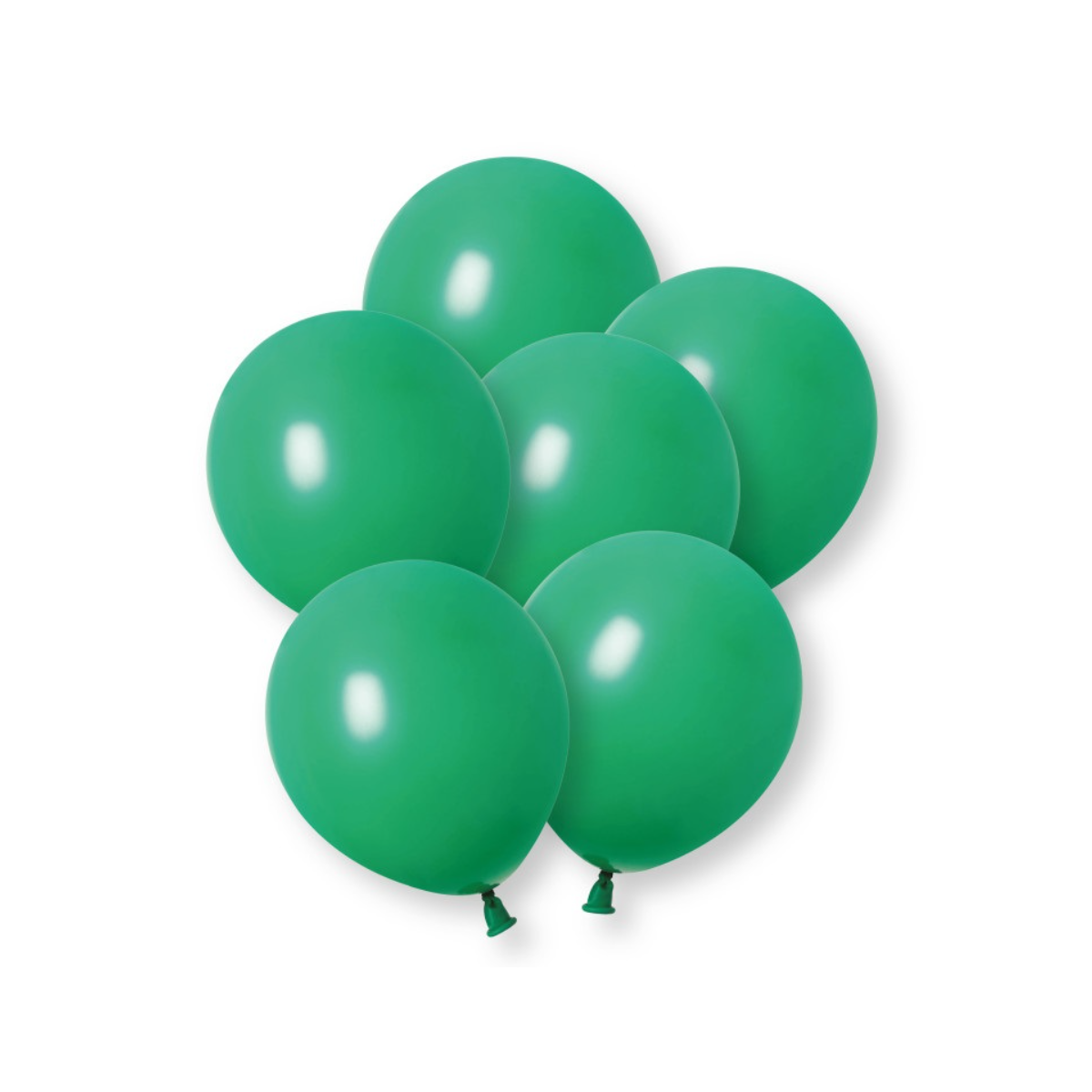 Plain Green Latex Balloons - Inflation Options