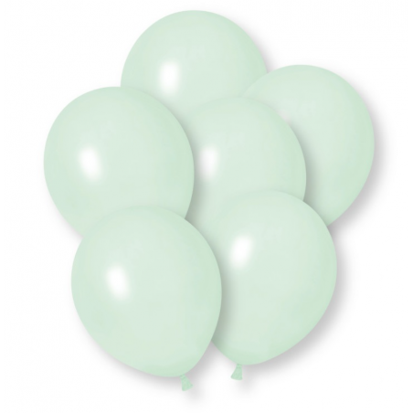 Plain Pastel Green Latex Balloons - Inflation Options