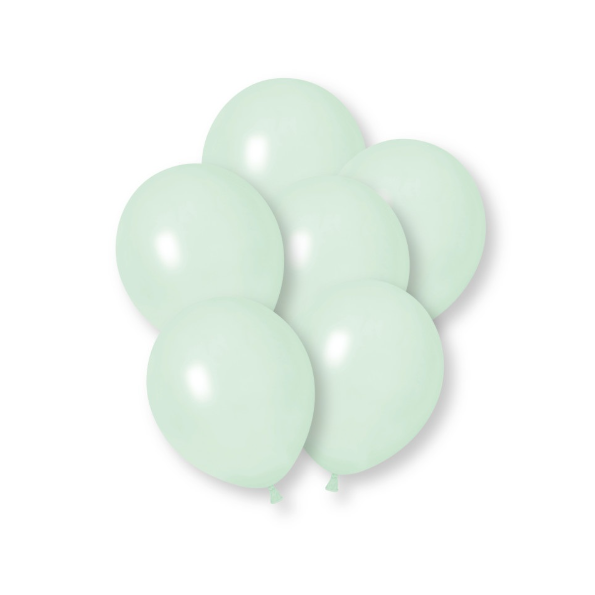 Plain Pastel Green Latex Balloons - Inflation Options