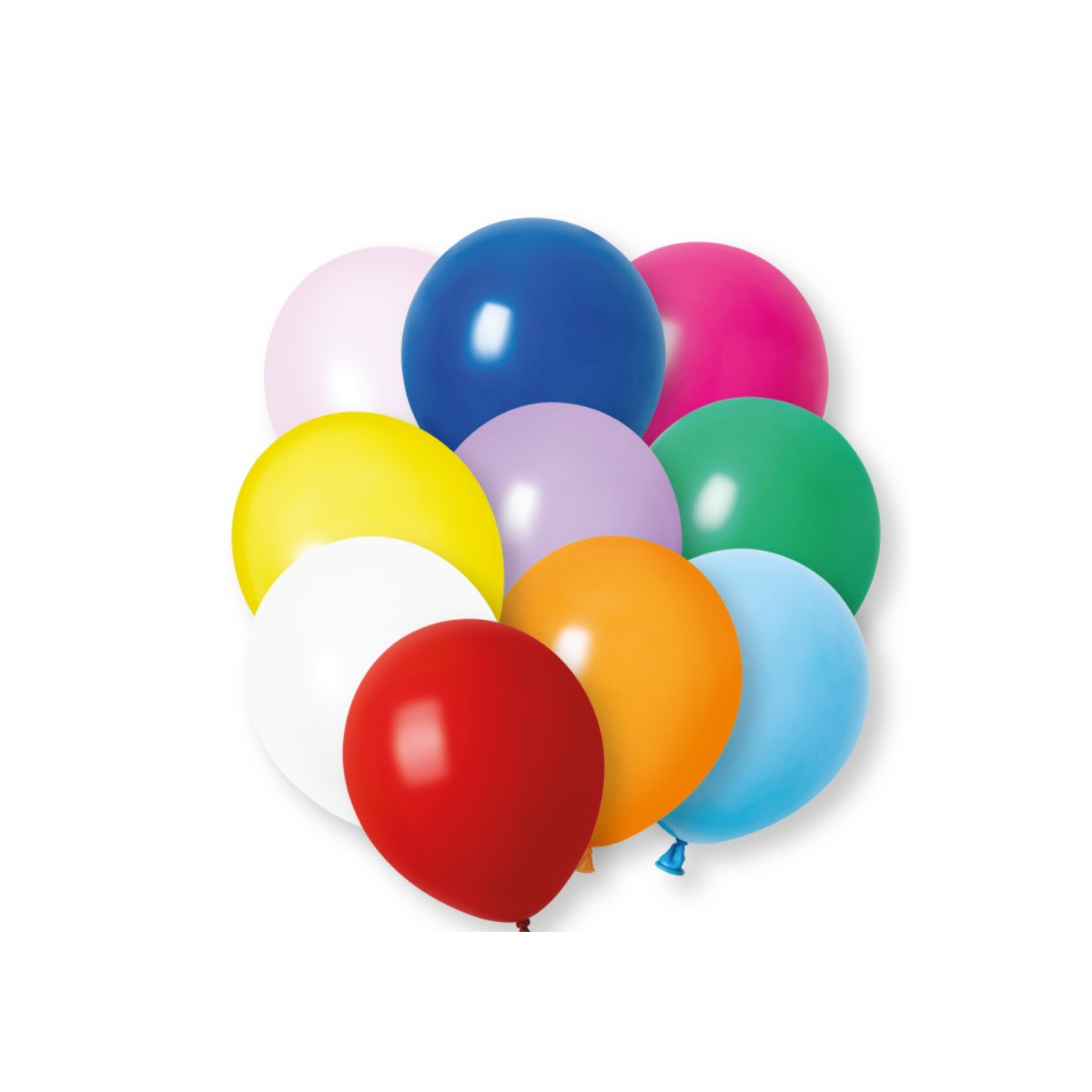 Plain Mixed Colour Latex Balloons - Inflation Options