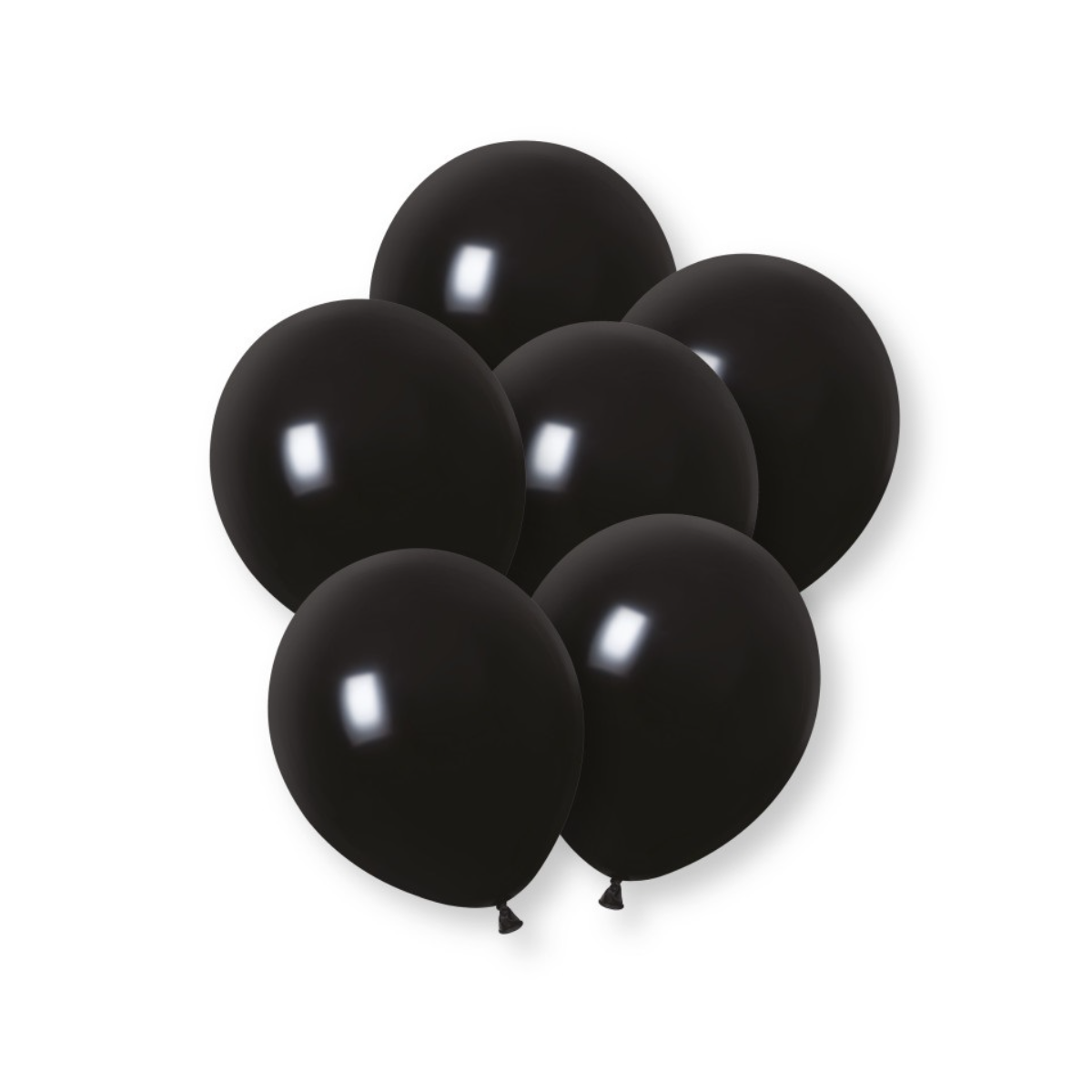 Plain Black Latex Balloons - Inflation Options