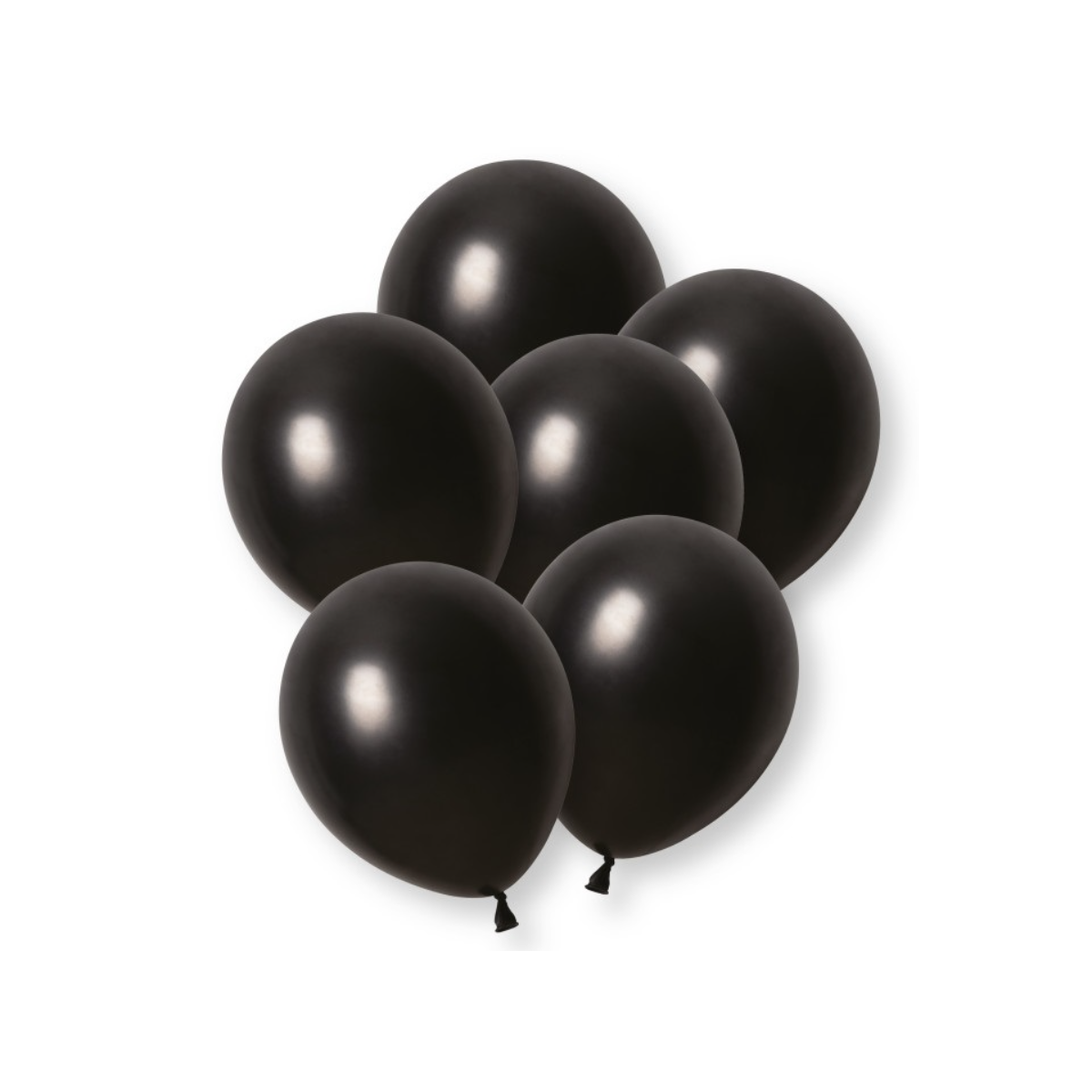 Plain Black Pearl Latex Balloons - Inflation Options