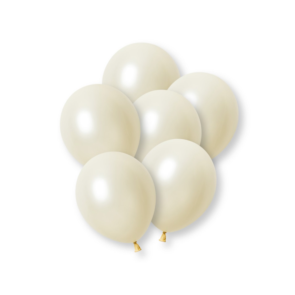 Plain Ivory Pearl Latex Balloons - Inflation Options