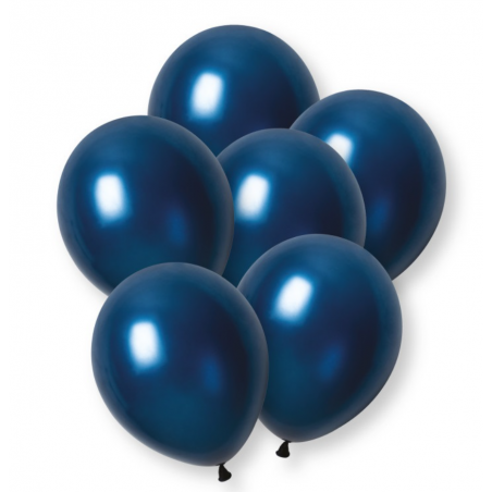 Plain Navy Pearl Latex Balloons - Inflation Options