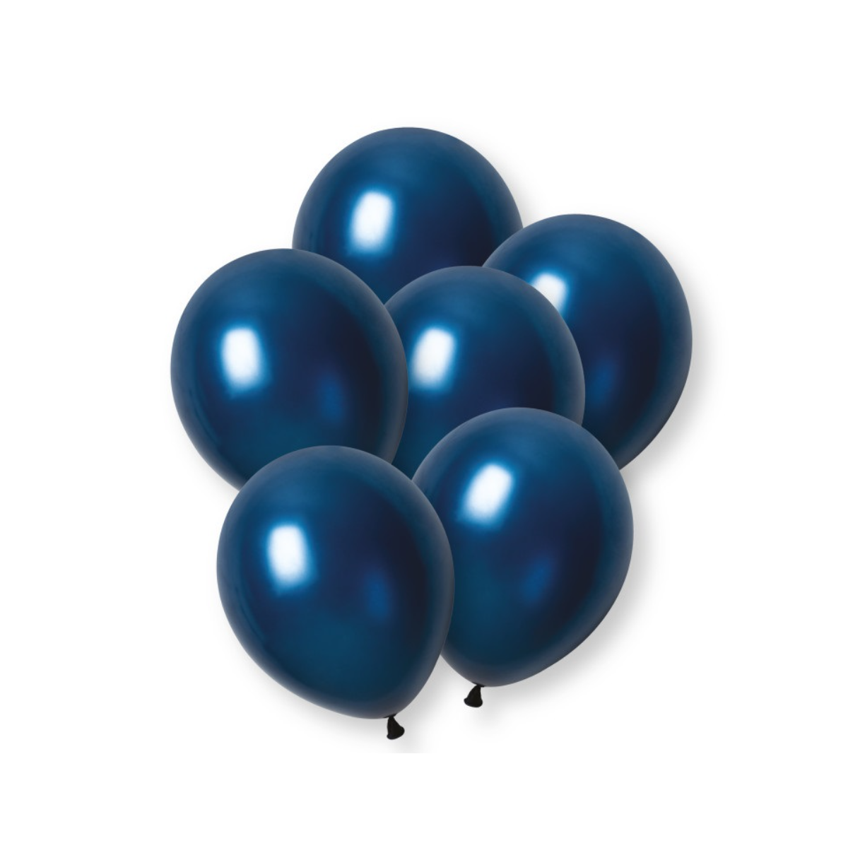 Plain Navy Pearl Latex Balloons - Inflation Options