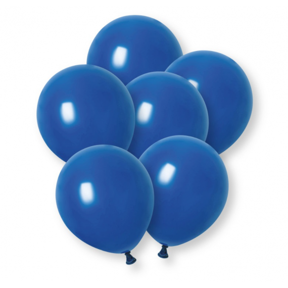 Plain Dark Blue Latex Balloons - Inflation Options