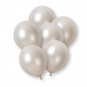 Plain Silver Pearl Latex Balloons - Inflation Options