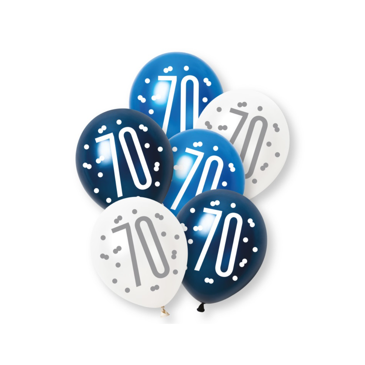 Blue Age 70 Latex Balloons - Inflation Options