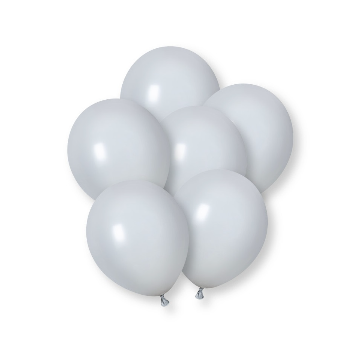 Plain Grey Latex Balloons - Inflation Options
