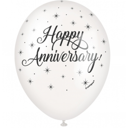 Anniversary Latex Balloons - Inflation Options