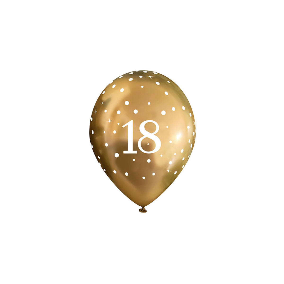Gold 18 Latex Balloons - Inflation Options