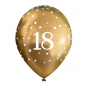 Gold 18 Latex Balloons - Inflation Options