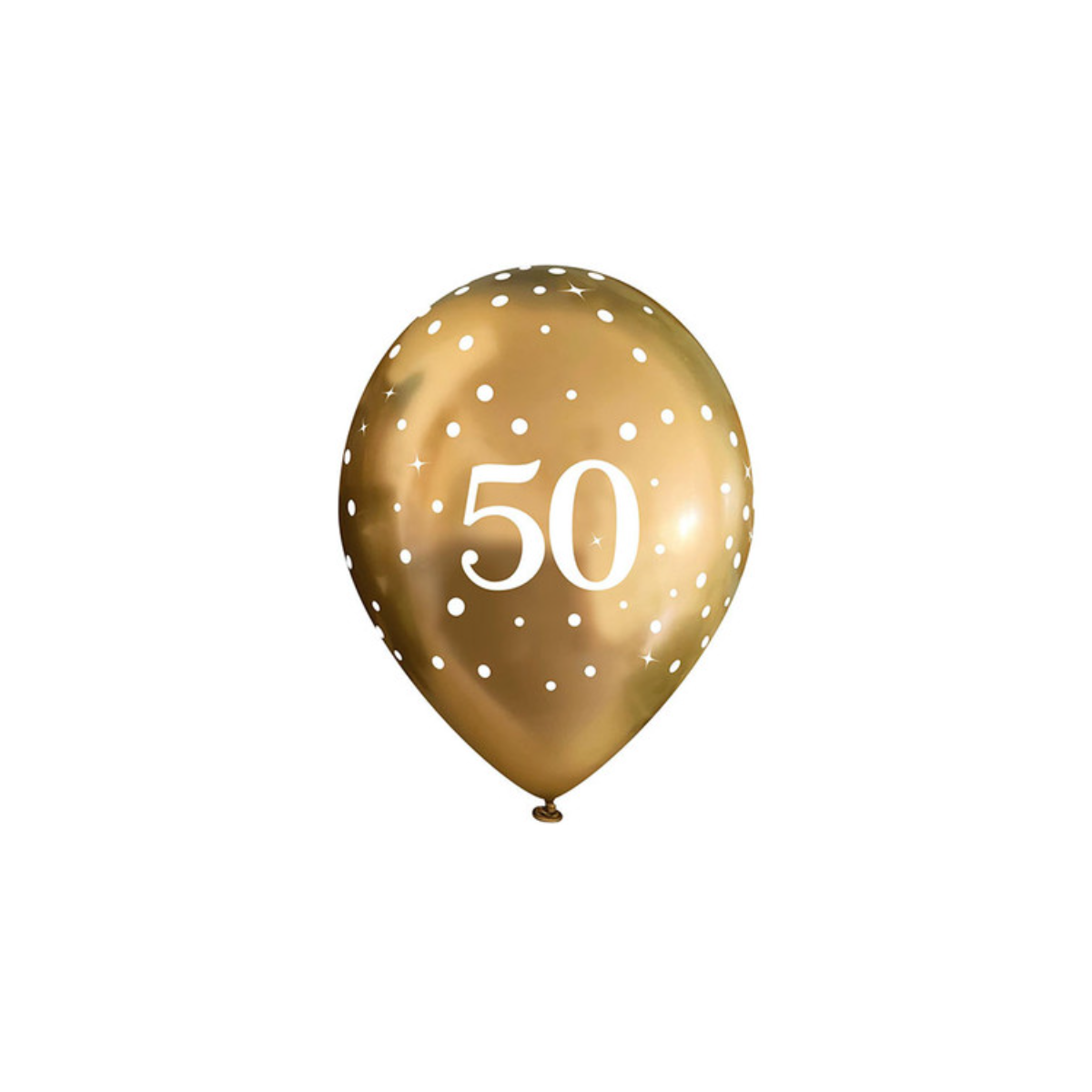 Gold 50 Latex Balloons - Inflation Options