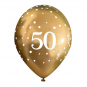 Gold 50 Latex Balloons - Inflation Options