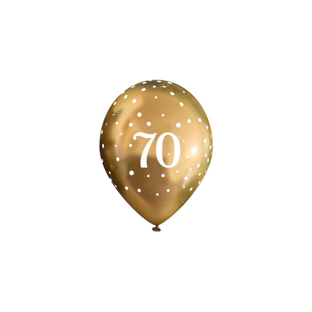 Gold 70 Latex Balloons - Inflation Options