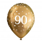 Gold 90 Latex Balloons - Inflation Options