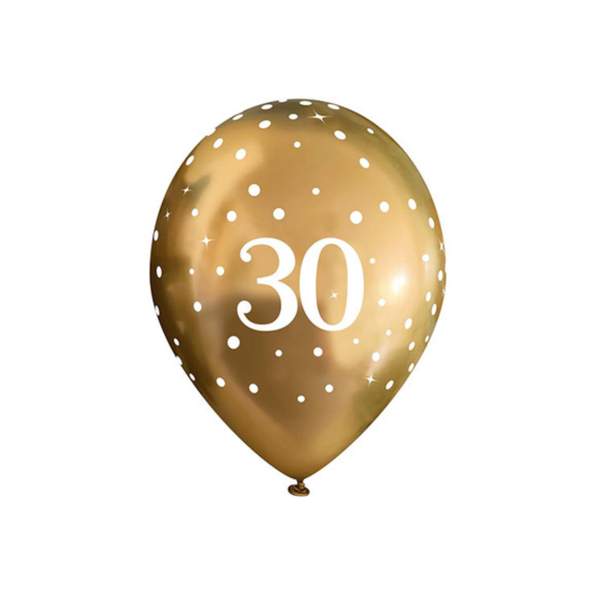 Gold 30 Latex Balloons - Inflation Options