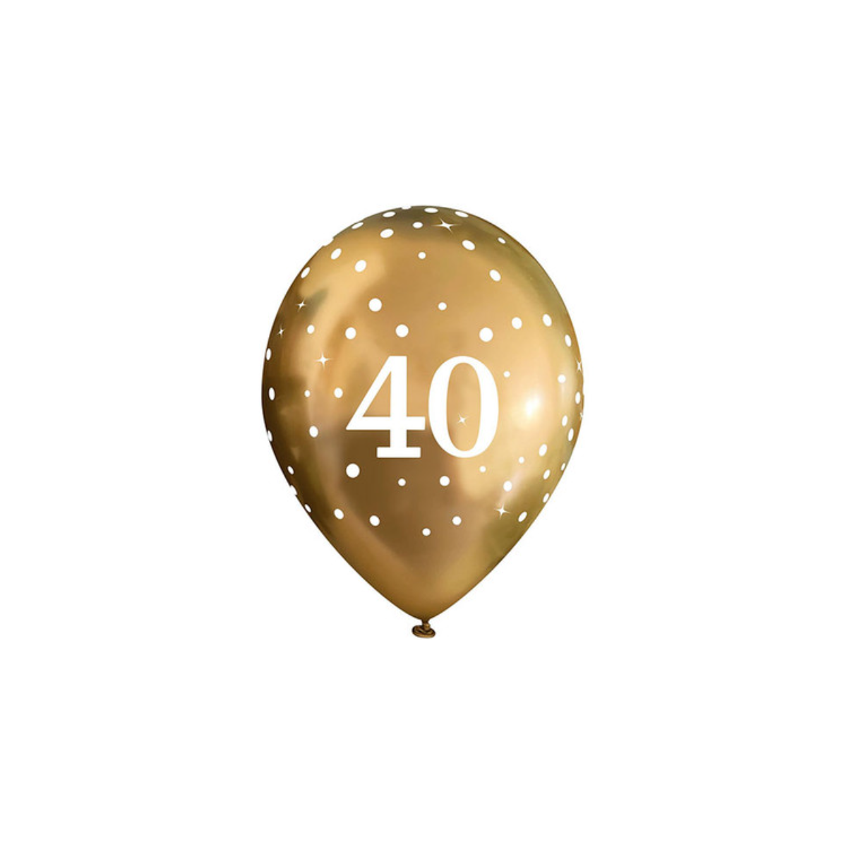 Gold 40 Latex Balloons - Inflation Options
