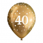 Gold 40 Latex Balloons - Inflation Options