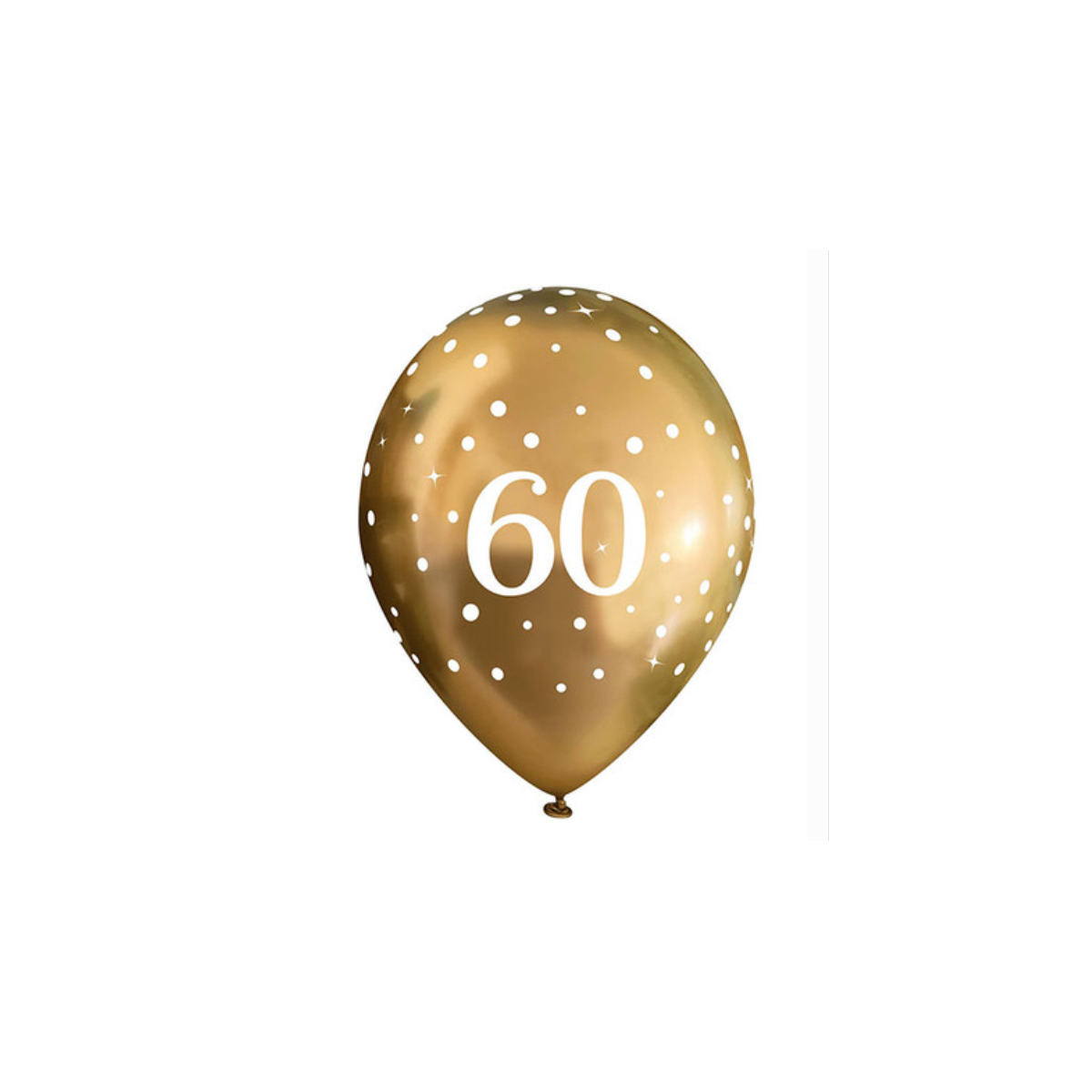 Gold 60 Latex Balloons - Inflation Options