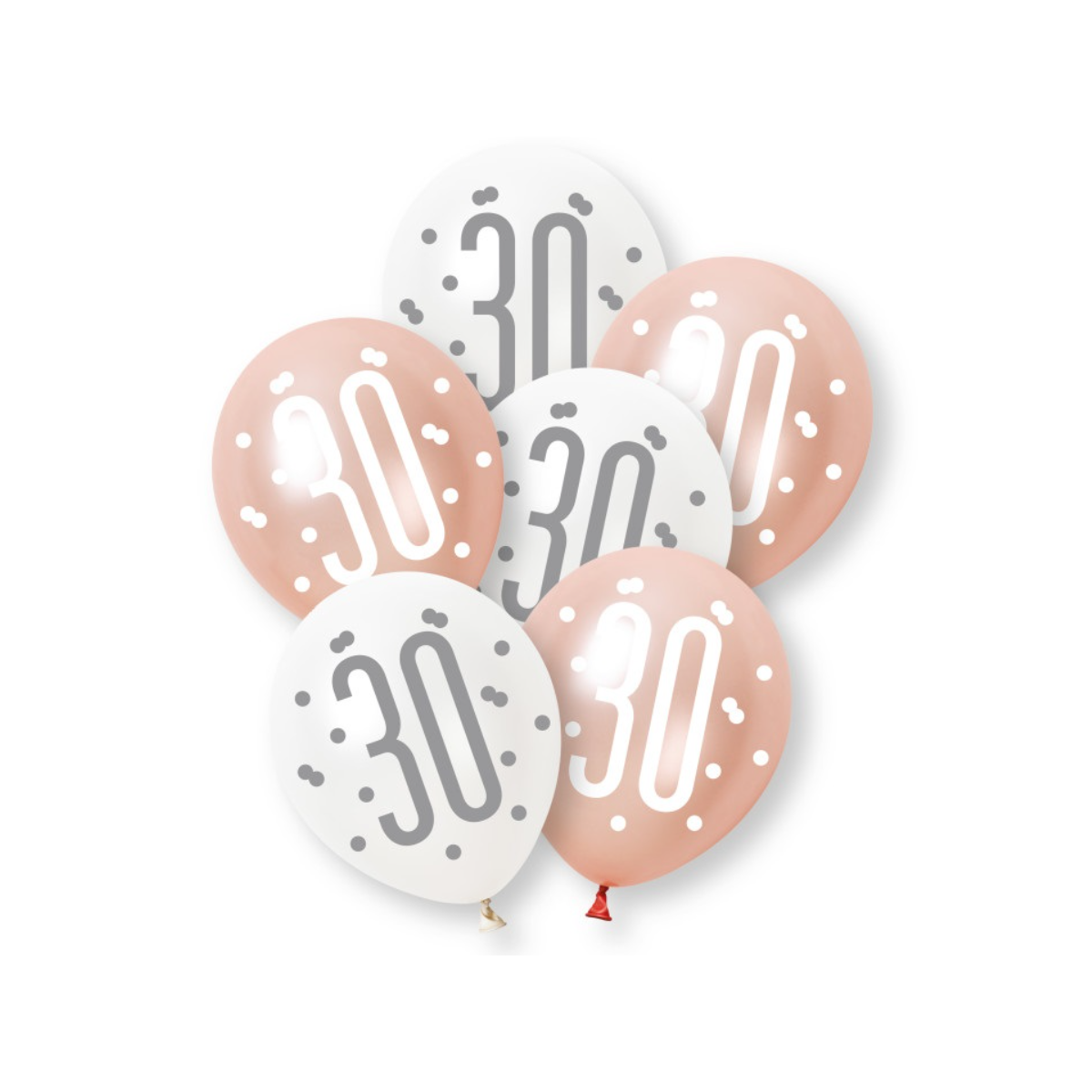 Rose Gold 30 Latex Balloons - Inflation Options