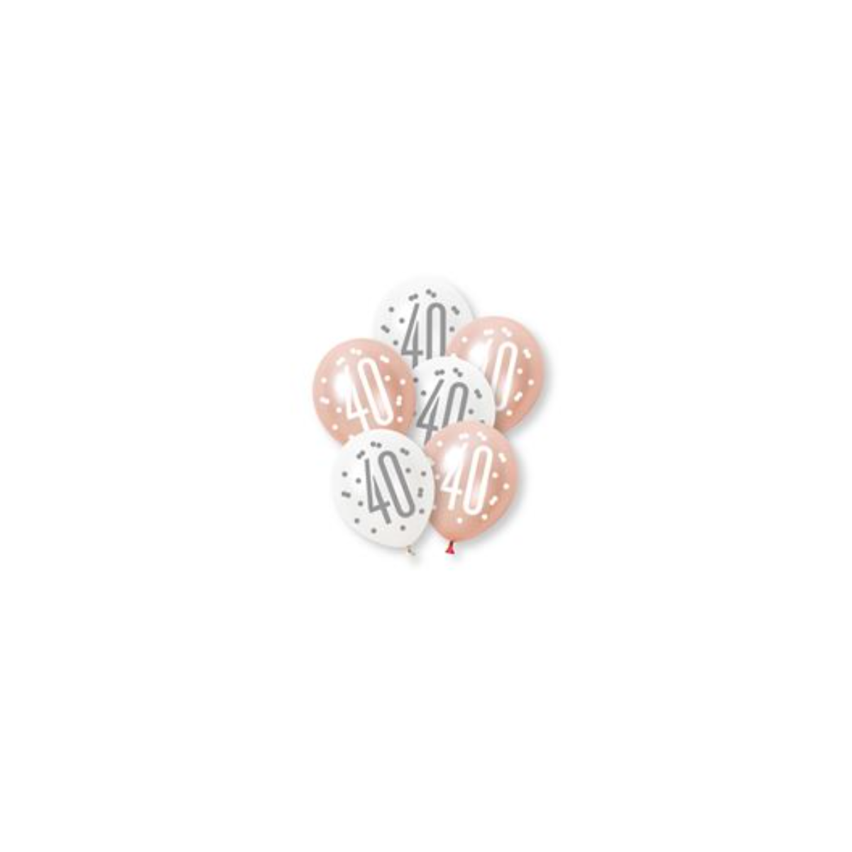 Rose Gold 40 Latex Balloons - Inflation Options