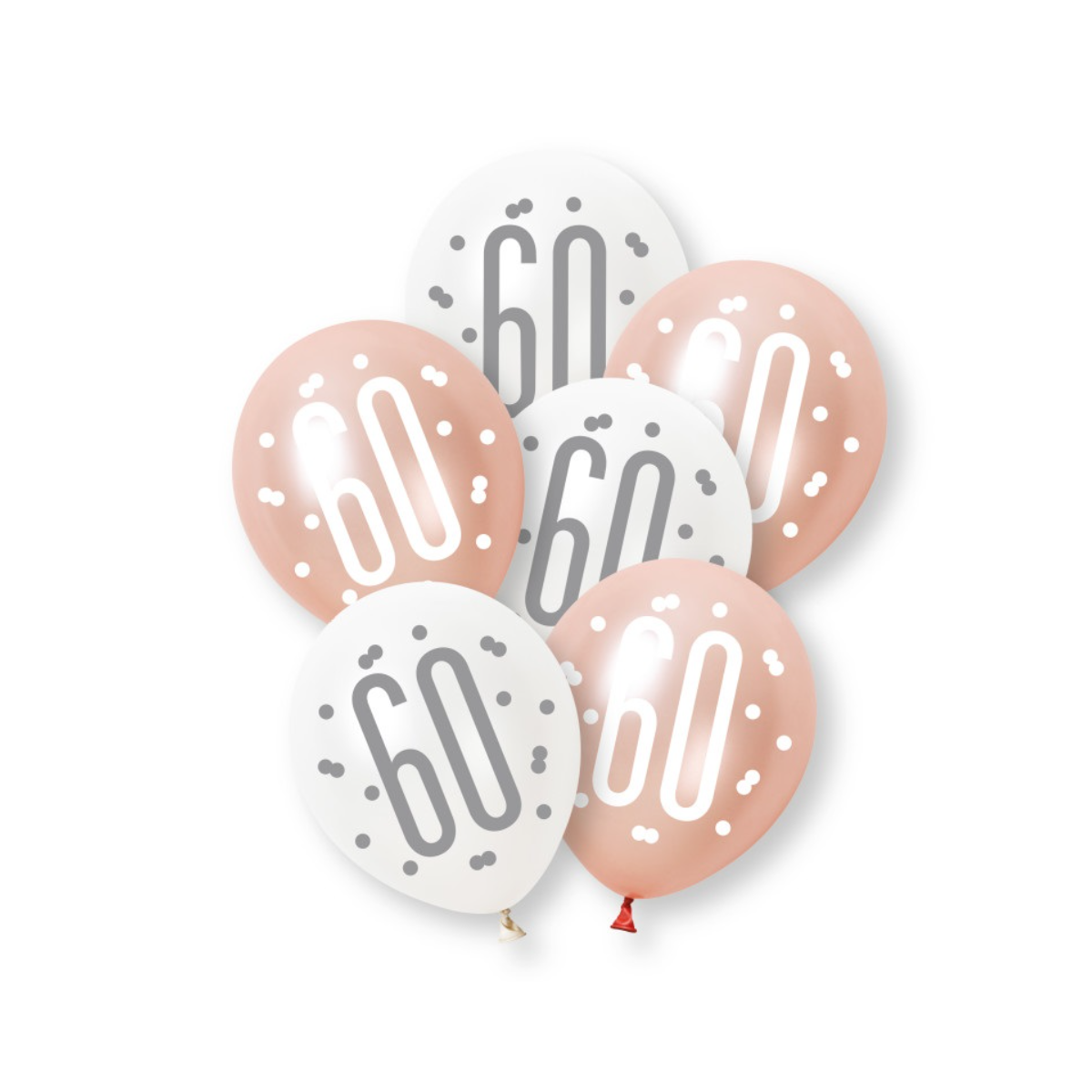 Rose Gold 60 Latex Balloons - Inflation Options