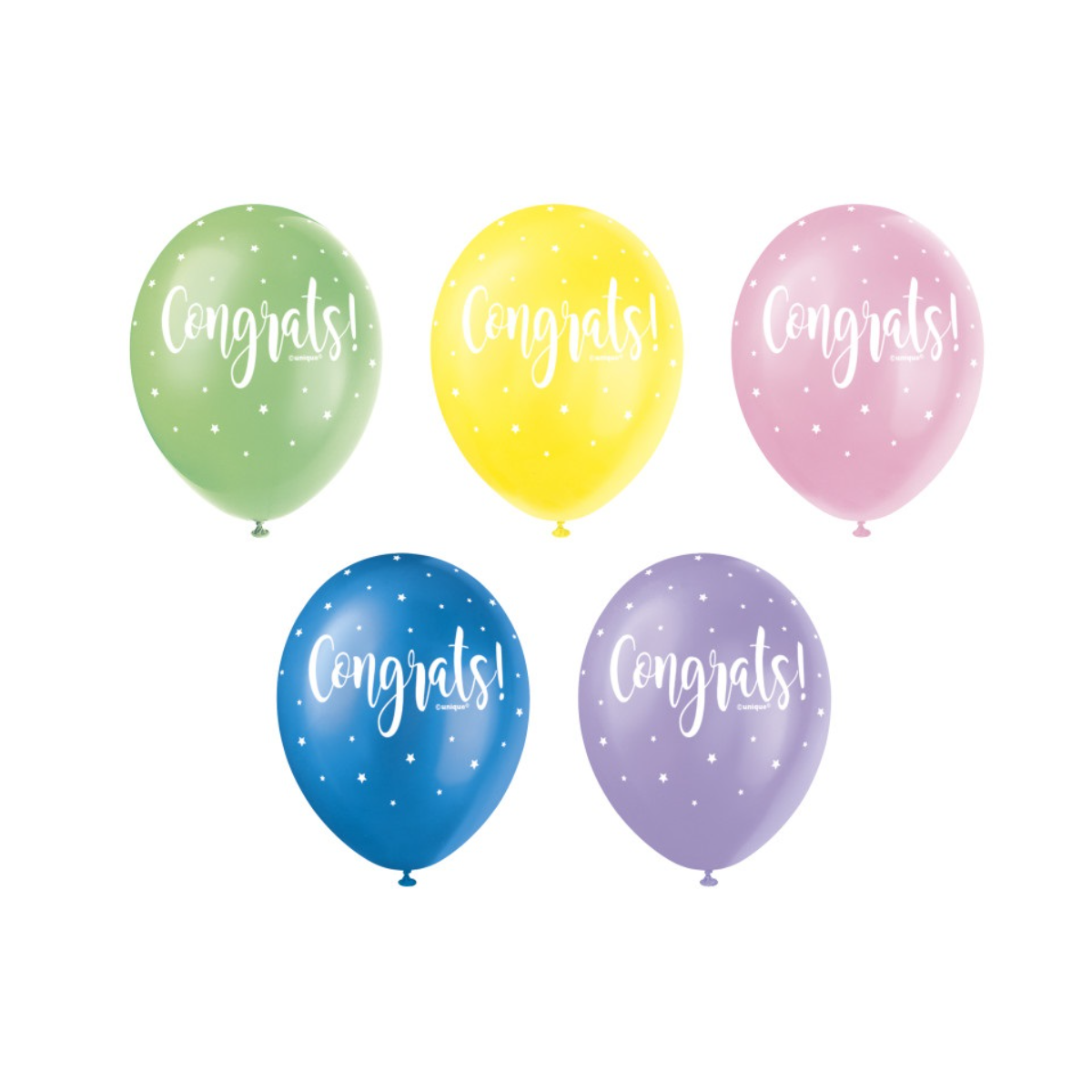 Congrats Latex Balloons - Inflation Options