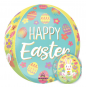 Happy Easter Orbz Balloon - Inflated