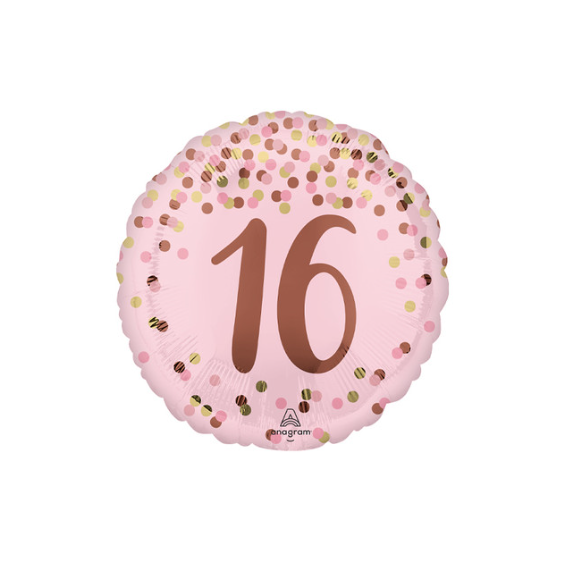 Pretty Pink 16 Round Foil Balloon - Inflated
