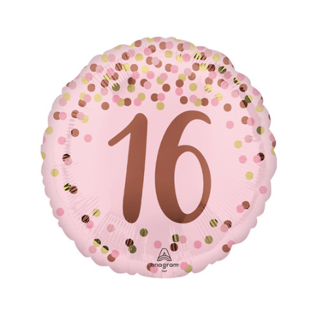 Pretty Pink 16 Round Foil Balloon - Inflated
