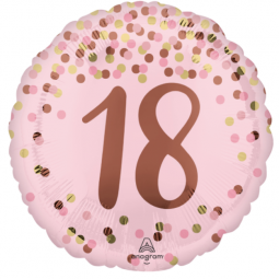 Pretty Pink 18 Round Foil Balloon - Inflated