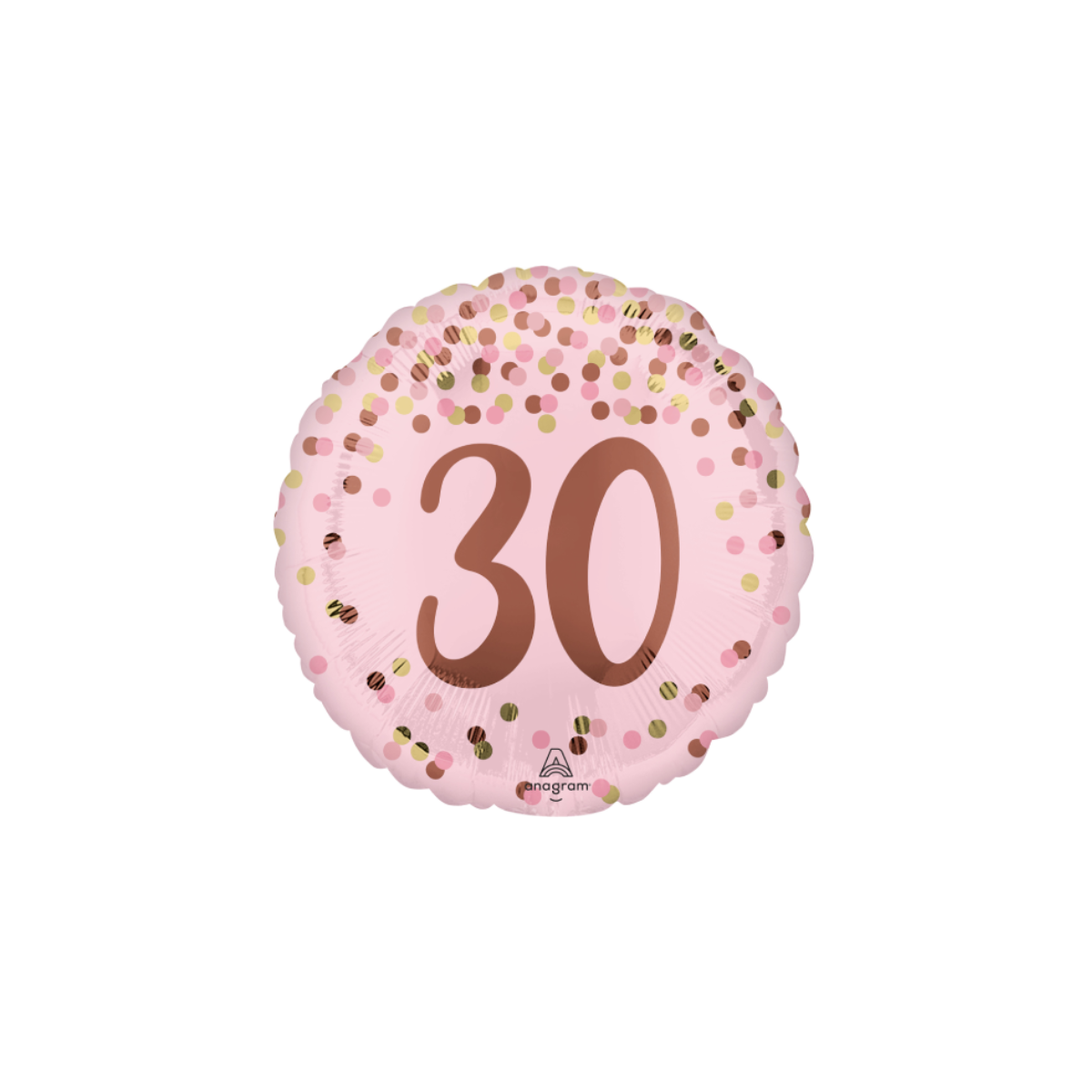 Pretty Pink 30 Round Foil Balloon - Inflated