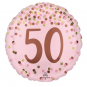 Pretty Pink 50 Round Foil Balloon - Inflated