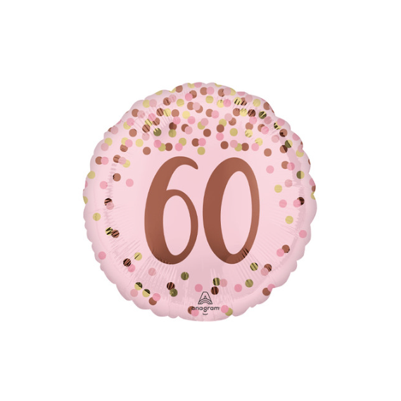 Pretty Pink 60 Round Foil Balloon - Inflated