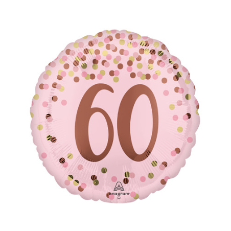 Pretty Pink 60 Round Foil Balloon - Inflated