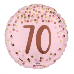 Pretty Pink 70 Round Foil Balloon - Inflated