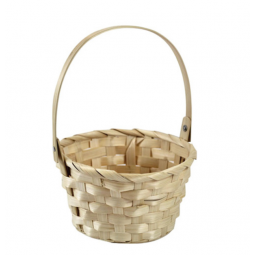 Beige Wooden Easter Basket