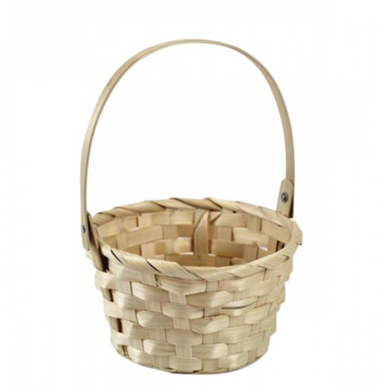 Beige Wooden Easter Basket