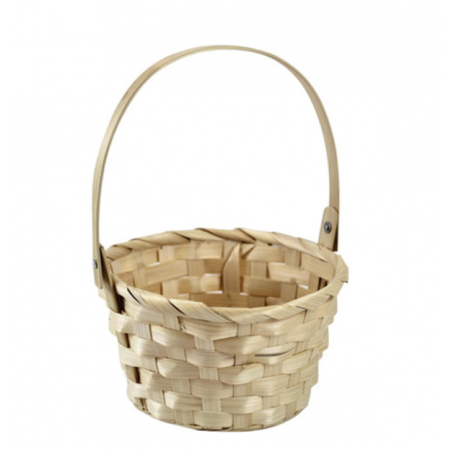 Beige Wooden Easter Basket