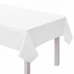 White Plastic Tablecover