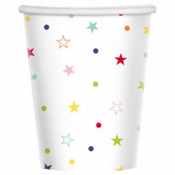 Multi-Coloured Star Paper Cups