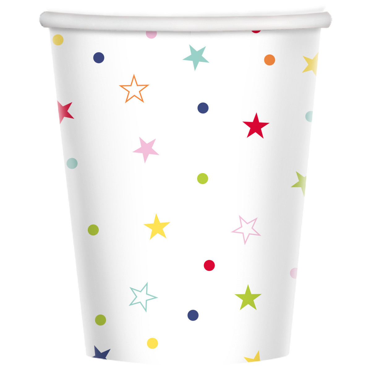 Multi-Coloured Star Paper Cups