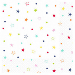 Multi-Coloured Star Paper Napkins