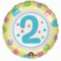 Dotty 2nd Birthday Round Foil Balloon - Inflated